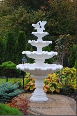 Springbrunnen Garten Teich Brunnen 213cm Steinbrunnen Gartenbrunnen Fontaine Neu