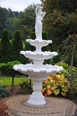Zierbrunnen Springbrunnen Skulptur Brunnen Deko Garten Fontaine Teich Neu 252cm
