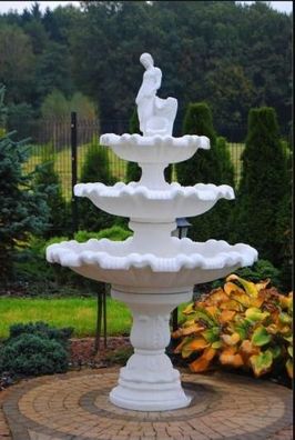 Springbrunnen Garten Teich Brunnen 217cm Steinbrunnen Gartenbrunnen Fontaine Neu