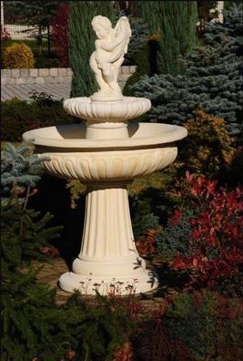 Springbrunnen Froschbrunnen Brunnen Gartenbrunnen Fontaine 154cm Steinbrunnen