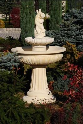 Springbrunnen Froschbrunnen Brunnen Steinbrunnen Fontaine 154cm Gartenbrunnen