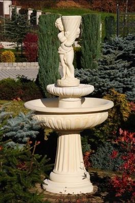 Zierbrunnen Springbrunnen Skulptur Brunnen Deko Garten Fontaine Teich Neu 174cm