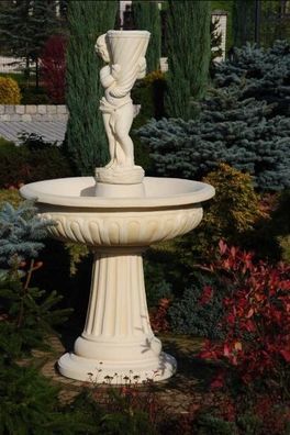 Springbrunnen Garten Teich Brunnen 159cm Steinbrunnen Gartenbrunnen Fontaine Neu