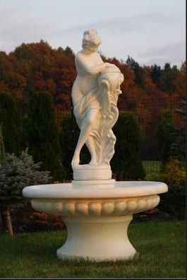 Zierbrunnen Springbrunnen Figur 196cm Brunnen Dekoration Garten Fontaine Teich