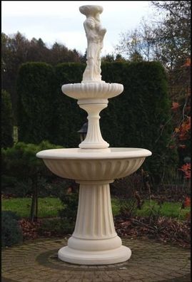Zierbrunnen Springbrunnen 197cm Skulptur Brunnen Deko Garten Fontaine Teich Neu