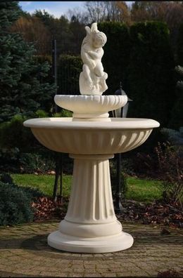 Zierbrunnen Springbrunnen 150cm Skulptur Brunnen Deko Garten Fontaine Teich Neu