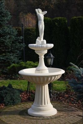 Zierbrunnen Springbrunnen 207cm Skulptur Brunnen Deko Garten Fontaine Teich Neu