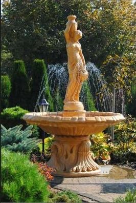 Zierbrunnen Springbrunnen Skulptur Brunnen Dekoration Garten Fontaine Allena Neu