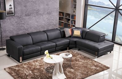 Sofa L-Form Ledersofa Couch Wohnlandschaft Garnitur Design Modern Sofa Ecksofa