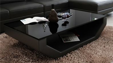 Glass Side Designer Living Room New Coffee Table Black Tables Round Sofa Metal