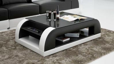 Childproof Glass Coffee Sofa Designer Upholstered Tables Leather New Modern Wood