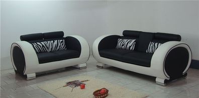 Modern Luxury Design Sofa Set 3 + 2 Seater Furniture Upholstery Leather Couches