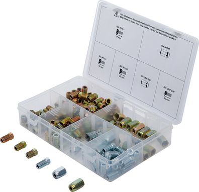 BGS Bremsleitungsverschraubungs- Überwurfmuttern &amp; Schrauben Sortiment | 135-tlg