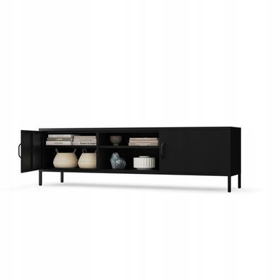 Fernsehschrank Rosaria TV Schrank TV Board für Wohnzimmer 170x50x40 cm Schwarz