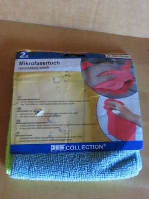 Mikrofasertuch blau + grün ca. 30 x 30 cm Jes Collection