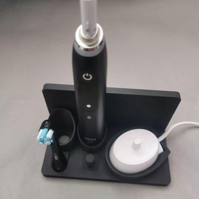 Stand Halterung Passend Für Oral B IO 2-6 Doppelset schwarz rechts