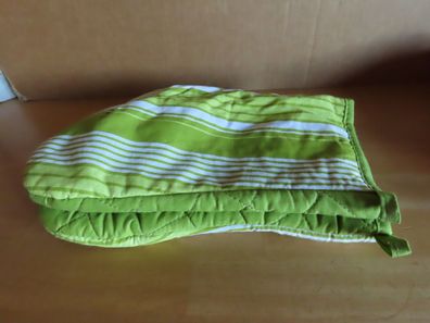 Topflappen Ofenhandschuh Grillhandschuh 2 Topfhandschuhe grün weiß gestreift Jes Coll