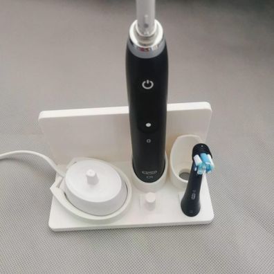 Stand Halterung Passend Für Oral B IO 2-6 Doppelset weiß links