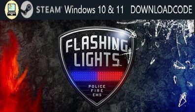 NEU PC Computer Spiel Flashing Lights Police Fire EMS für Windows 10 11 STEAM