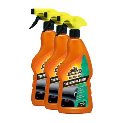 3x ARMOR ALL Auto Cockpit Kunststoff Reiniger Tiefenpfleger seidenmatt 500 ml