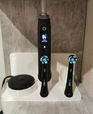 Stand Halterung Passend Für Oral B IO 7-9 Doppelset weiß links