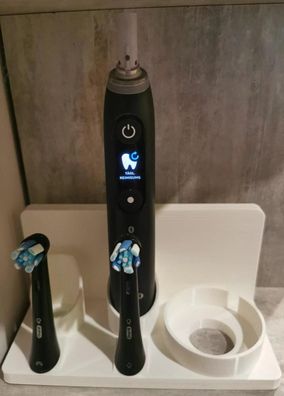 Stand Halterung Passend Für Oral B IO 7-9 Doppelset weiß rechts