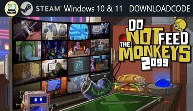 NEU PC Computer Spiel Do Not Feed the Monkeys 2099 für Windows 10 11 STEAM Code