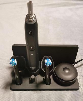 Stand Halterung Passend Für Oral B IO 7-9 für 3 Bürsten schwarz rechts