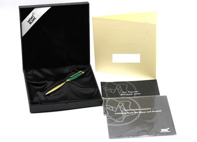 Montblanc Solitaire Vermeil Czar Nikolai I. 164 Kugelschreiber / Malachite / Neu