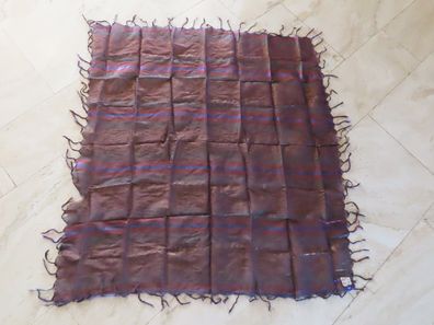 Halstuch Dekotuch Schal braun mit Glitzerstreifen ca. 88 x 88 cm