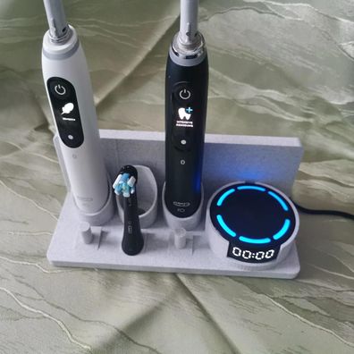 Stand Halterung Passend Für Oral B IO 10 Dreierset Marmoroptik rechts