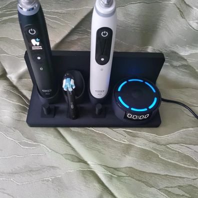 Stand Halterung Passend Für Oral B IO 10 Dreierset schwarz rechts