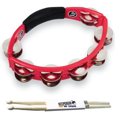 LP Latin Percussion LP151 Cyclops Tambourine mit Schlagzeugstöcke