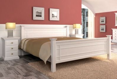 Bett Massivholz Duett 200 x 200 cm Pinie lipizano
