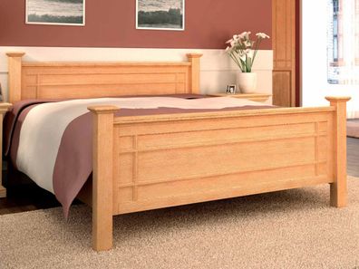 Bett Massivholz Duett 180 x 200 cm Pinie karamell