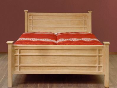 Bett Massivholz Duett 160 x 200 cm Pinie karamell