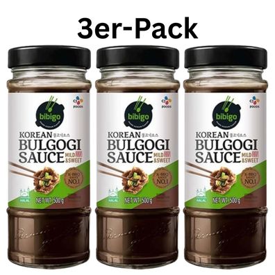 3er-Pack bibigo Bulgogi Sauce Mild & Sweet 500g
