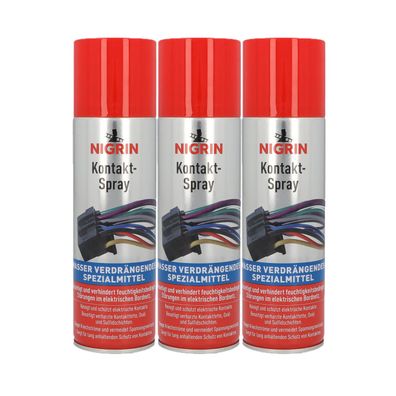 3x NIGRIN Kontakt Spray beseitigt verhindert feuchtigkeitsbedingte Störungen 300ml