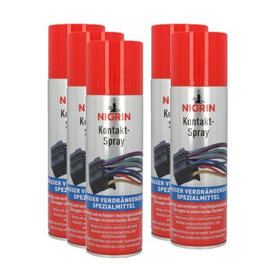 5x NIGRIN Kontakt Spray beseitigt verhindert feuchtigkeitsbedingte Störungen 300ml