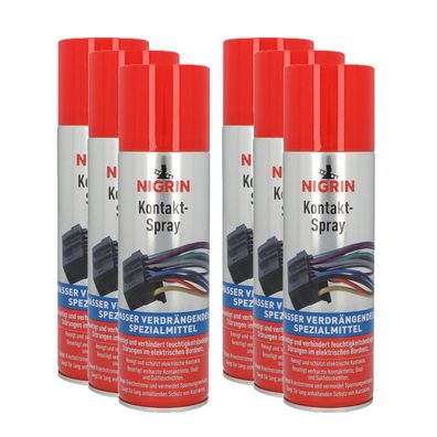 6x NIGRIN Kontakt Spray beseitigt verhindert feuchtigkeitsbedingte Störungen 300ml