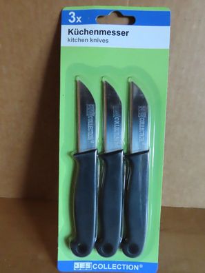 kleines Messer Küchenmesser kurze Klinge Jes Collection 3St