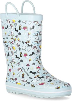 Trespass Kinder Gummistiefel Starryton - Kids Welly Unicorn Mint