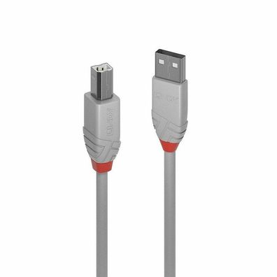 LINDY USB 2.0 Kabel Typ A/B Anthra Line M/M 3m