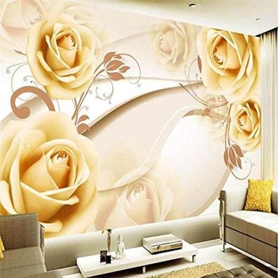 3D Rosen Wandpaneele - Luxus TV Hintergrund & Elegante Raumgestaltung 7225