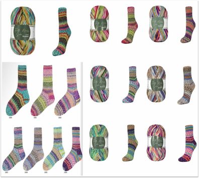 100g Flotte Socke Burano 4-fach Sockenwolle Strumpfgarn stricken GP 79,50€/1kg