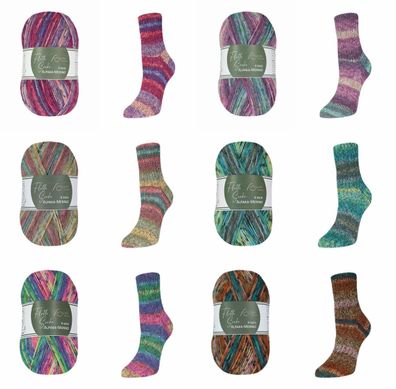 100g Flotte Socke Alpaka-Merino 4-fach Sockenwolle Garn Stricken GP 89,50€/1kg