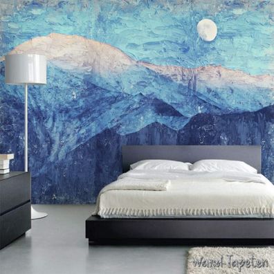 Fototapete Handgemalte Landschaft Modern Wandbild Vlies Tapete Wohnzimmer 7230