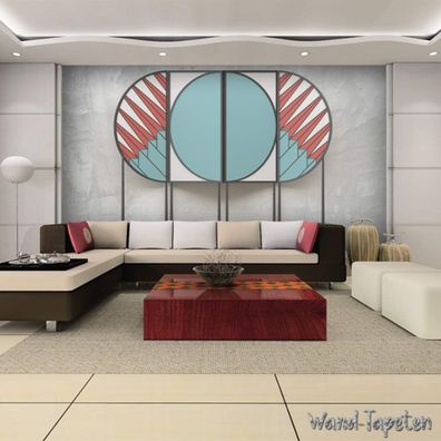3D Fototapete Raumteiler Modern Geometrisch Vlies Wandbild Wohnzimmer 7232