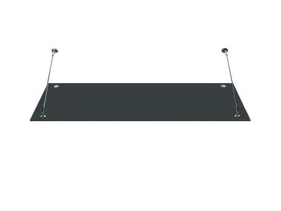 Vordach 120x90cm Glasvordach 13,14 mm Sicherheitsglas Grauglas Edelstahl STR-Form