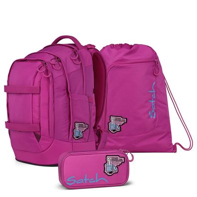 satch pack Schulrucksack Set Fearless Pink, Pink, Mädchen